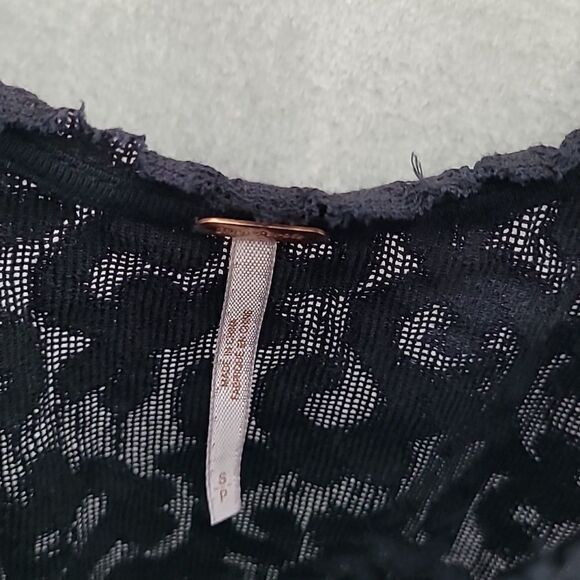 Free People Sheer Lace Mini Dress Size Small - Picture 6 of 9